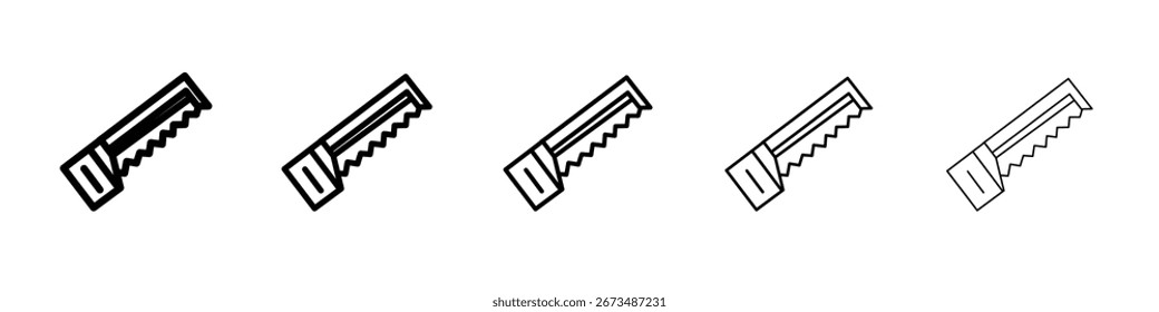 hacksaw icon black and white vector sign