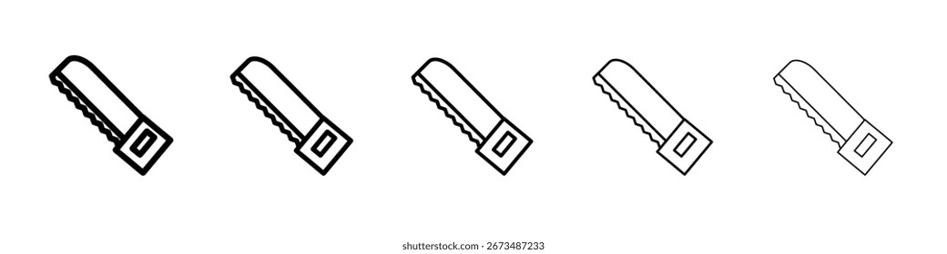 Icono de sierra de arco Signo de Vector en blanco y negro