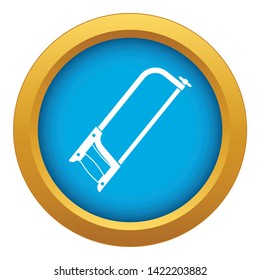 Hacksaw icon blue vector isolated on white background for any design