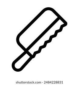 hacksaw icon design in filled and outlined style