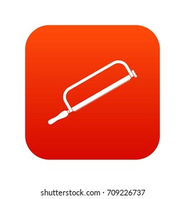 Hacksaw icon digital red for any design isolated on white vector illustration
