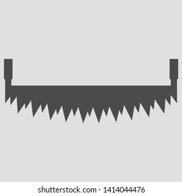 Hacksaw icon in flat style.Vector illustration.