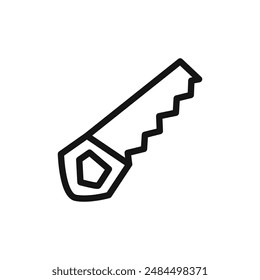 hacksaw icon linear vector graphics sign