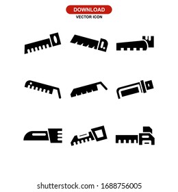 hacksaw icon or logo isolated sign symbol vector illustration - Collection of high quality black style vector icons
