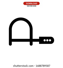 hacksaw icon or logo isolated sign symbol vector illustration - high quality black style vector icons
