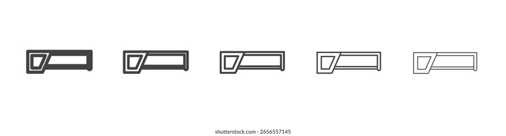 Hacksäge Symbol Umriss Illustration Vektorsymbol