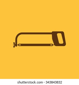 The hacksaw icon. Hacksaw symbol. Flat Vector illustration