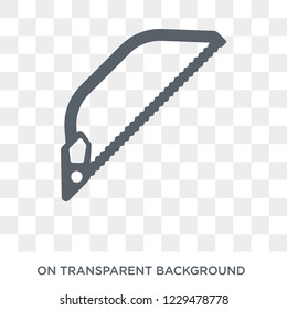 Hacksaw icon. Trendy flat vector Hacksaw icon on transparent background from Construction collection. 