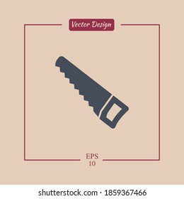 icono de la sierra de atrás. Ilustración del vector EPS 10.