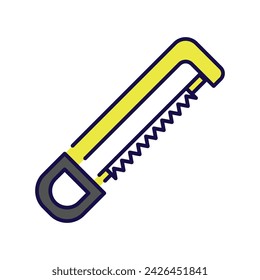 hacksaw icon with white background vector stock illustration