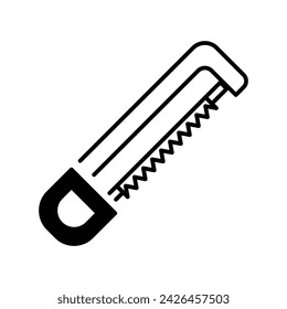 hacksaw icon with white background vector stock illustration