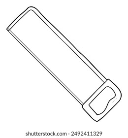 hacksaw illustration hand drawn outline isolated vector