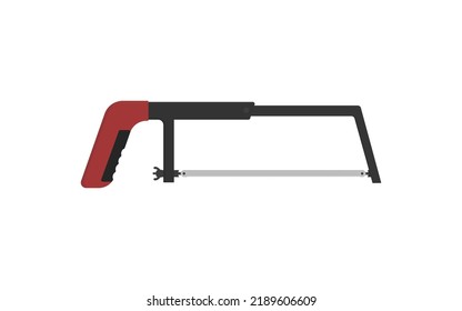 Hacksaw illustration vector flat design editable. Hacksaw vector.