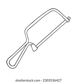 hacksaw line vector illustration,isolated on white background, top view