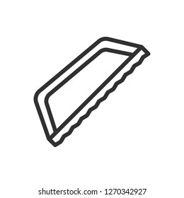 Hacksaw. linear icon. Line with editable stroke