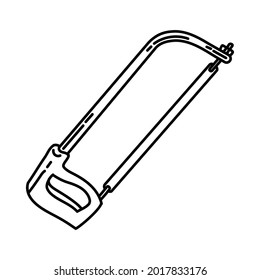 Hacksaw ist Teil des handgezeichneten, maschineneigenen Vektorsymbol-Sets.
