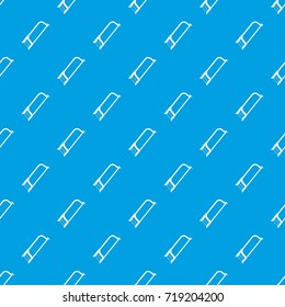 Hacksaw pattern repeat seamless in blue color for any design. Vector geometric illustration