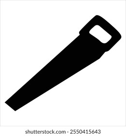 Hacksaw Silhouette Icon for Tools and Workshop Design