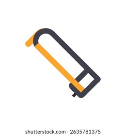 Hacksaw tool icon illustration on solid White Background