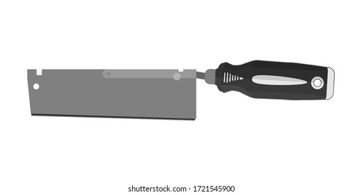 Hacksaw tool vector flat illustration
