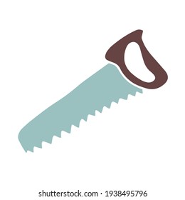 Hacksaw. A useful garden tool. Vector element for the design.