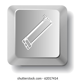 Hacksaw. Vector computer key.