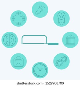 Hacksaw vector icon sign symbol