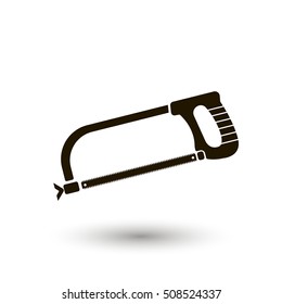 hacksaw vector icon. workhouse equipment