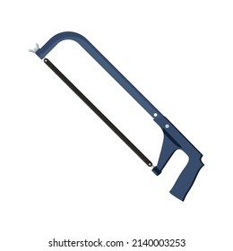 hacksaw vector illustration. Hacksaw tool on white background