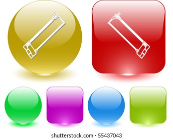 Hacksaw. Vector interface element.