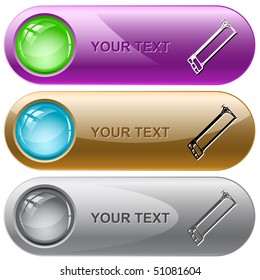 Hacksaw. Vector internet buttons.