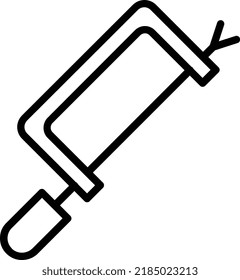 Hacksaw Vector Line Icon Design