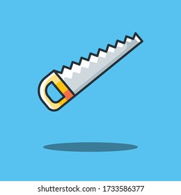 Hacksaw Wood Vector Design Illustrationen Cartoon Style Geeignete Web Landing Page, Banner, Flyer, Sticker, Wallpaper, Background