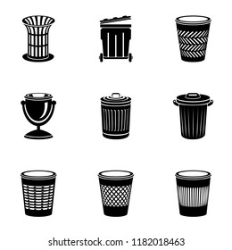 Hackwork icons set. Simple set of 9 hackwork vector icons for web isolated on white background