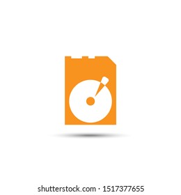 Had disk storage solid icon on white backgrounds, for website and mobile application, Editable icon. 32x32 Pixel Perfect
