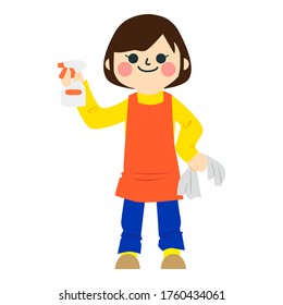 I had her sweep my house.