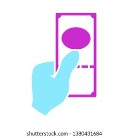 Tenía Un Ícono Del Dólar. Diseño de color plano. Ilustración vectorial.