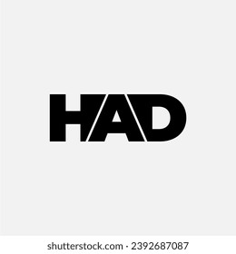 HAD letter monogram typography logo vector