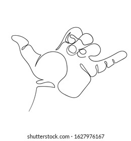 had vector, one line hand illustration. hand drawn by one line illustration. 