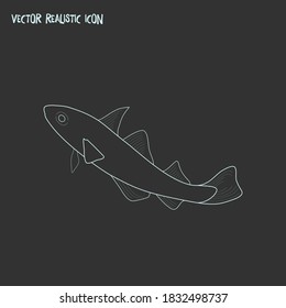 Haddock icon line element. Vector illustration of haddock icon line isolated on clean background for your web mobile app logo design.
