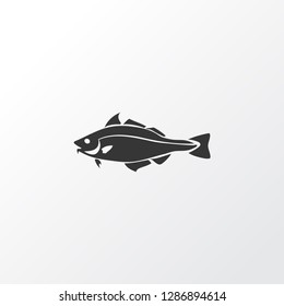 Haddock icon symbol. Premium quality isolated codfish element in trendy style.