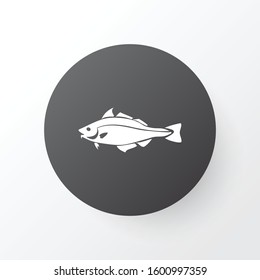 Haddock icon symbol. Premium quality isolated codfish element in trendy style.