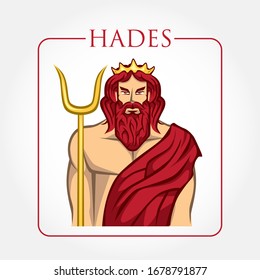 Hades The Greek God Vector Illustration