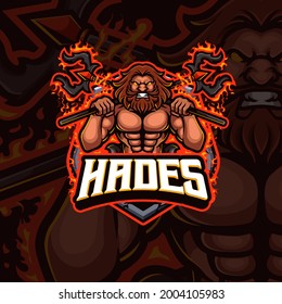 Hades mascot esport gaming logo design