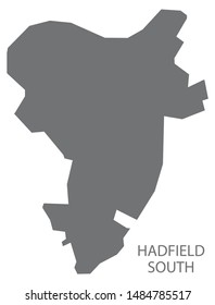 Hadfield South grey ward map of High Peak district in East Midlands England UK