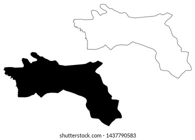 Hadjer-Lamis Region (Regions of Chad, Republic of Chad) map vector illustration, scribble sketch Hadjer Lamis map