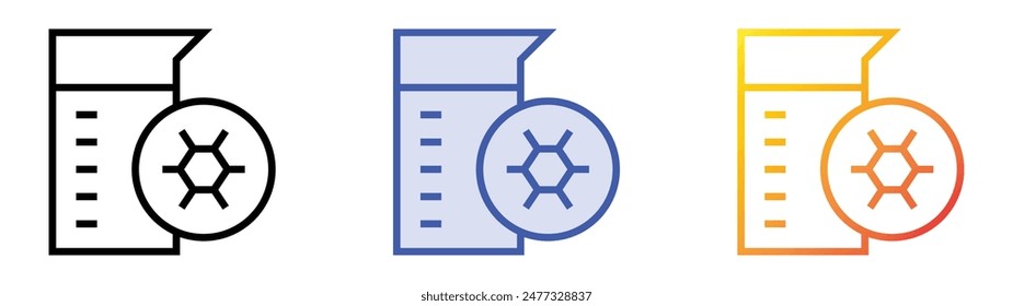 hadron collider icon. Linear, Blue Fill and Gradient Style Design Isolated On White Background