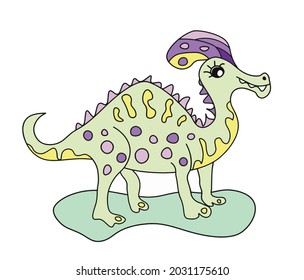 Hadrosaur Girl (dinosaur) Is Smiling And Quite Pretty And Cute