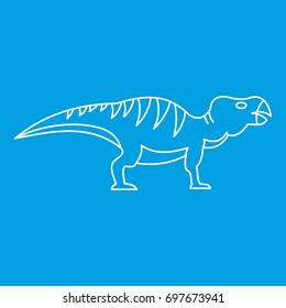 Hadrosaurid icon blue outline style isolated vector illustration. Thin line sign