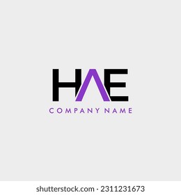 HAE initial letter monogram logo